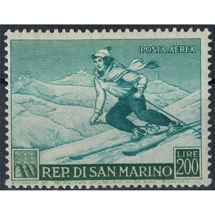 SAN MARINO 1953 Sport, skier MH*