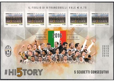 ITALIA 2016 Juventus Campione d'Italia, Hi5tory MF MNH**