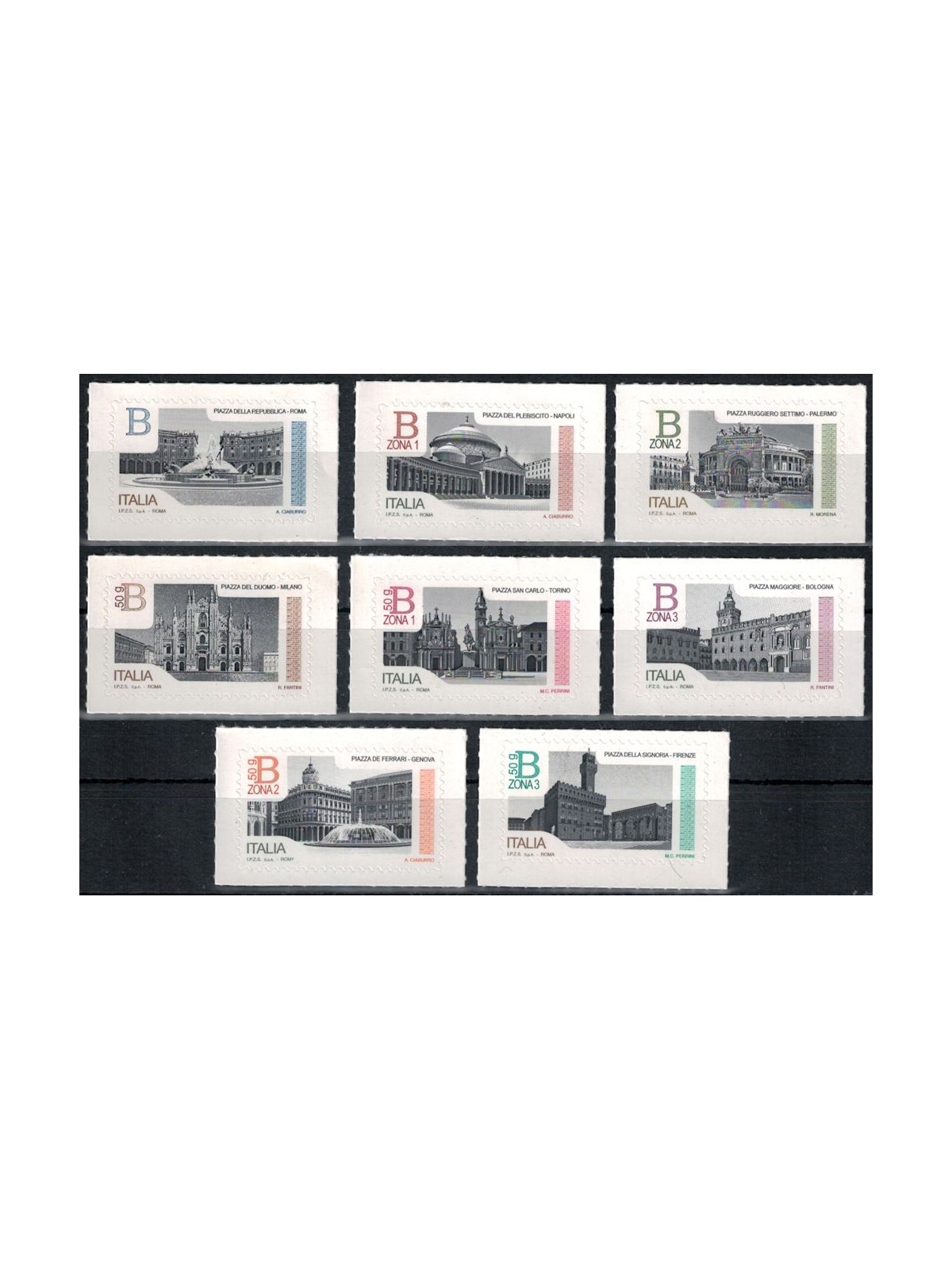 ITALIA 2016 Piazze d'Italia 8v MNH**