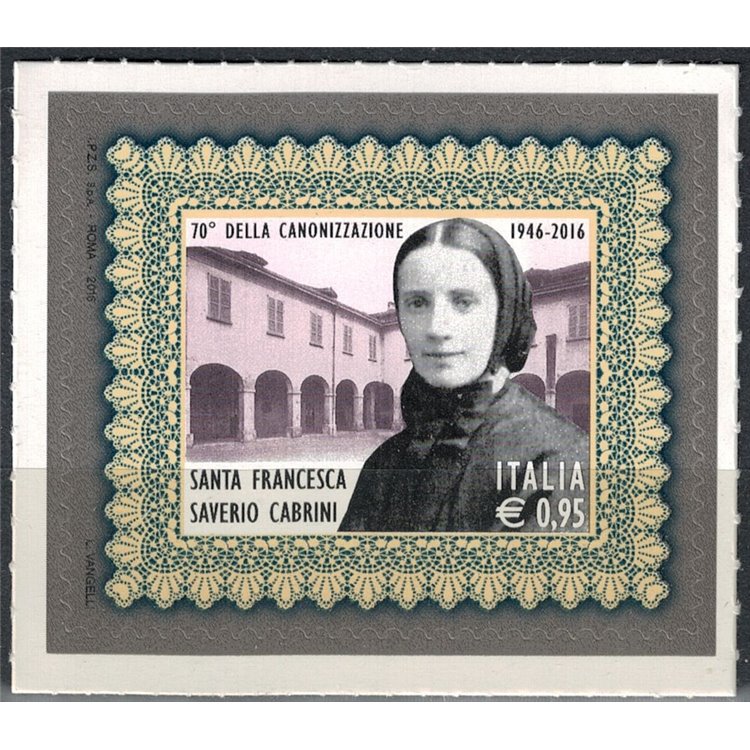 ITALY 2016 Saint Frances Xavier Cabrini MNH**