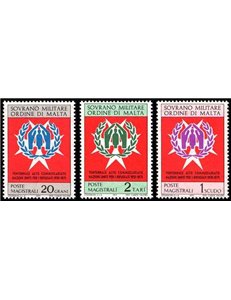 SMOM 1971 Commissariato ONU per i Rifugiati 3v MNH**