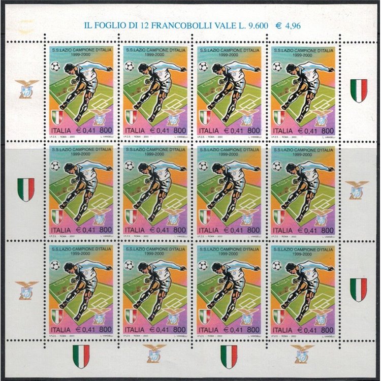 ITALY 2000 Lazio Italian Champion m/s MNH**