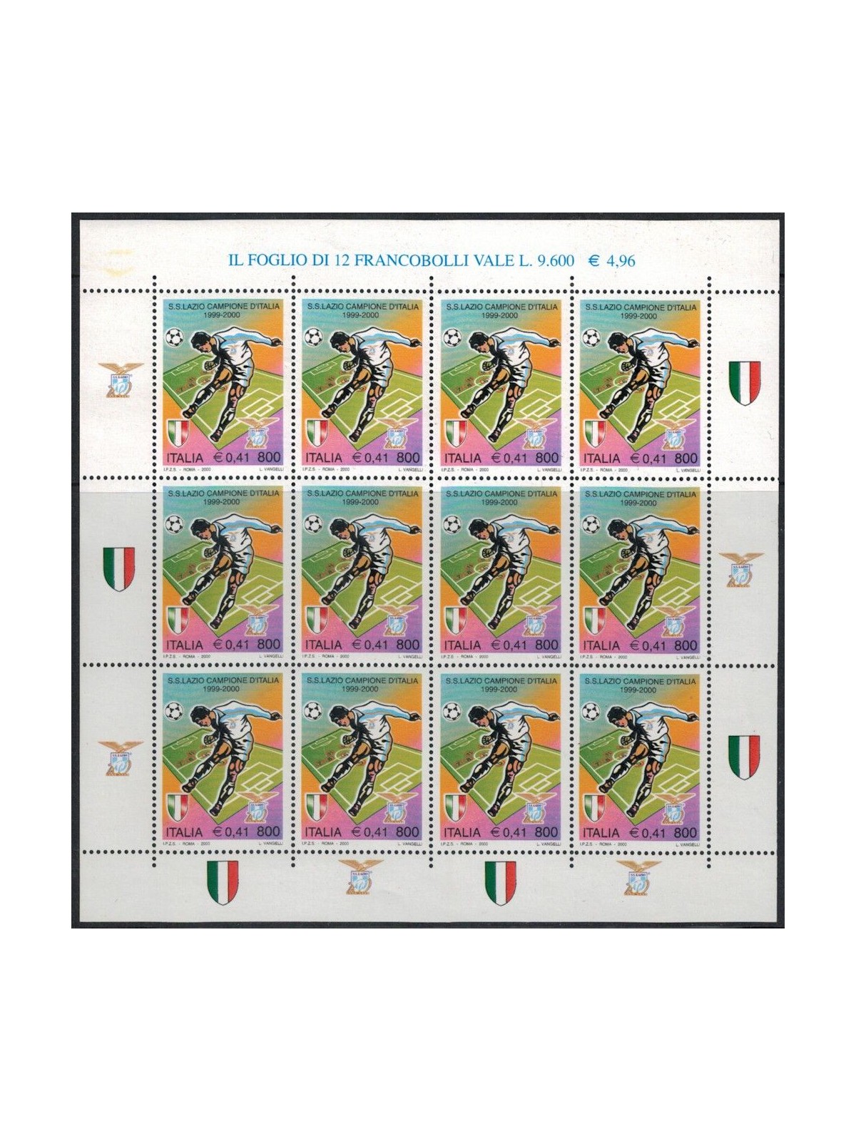 ITALY 2000 Lazio Italian Champion m/s MNH**