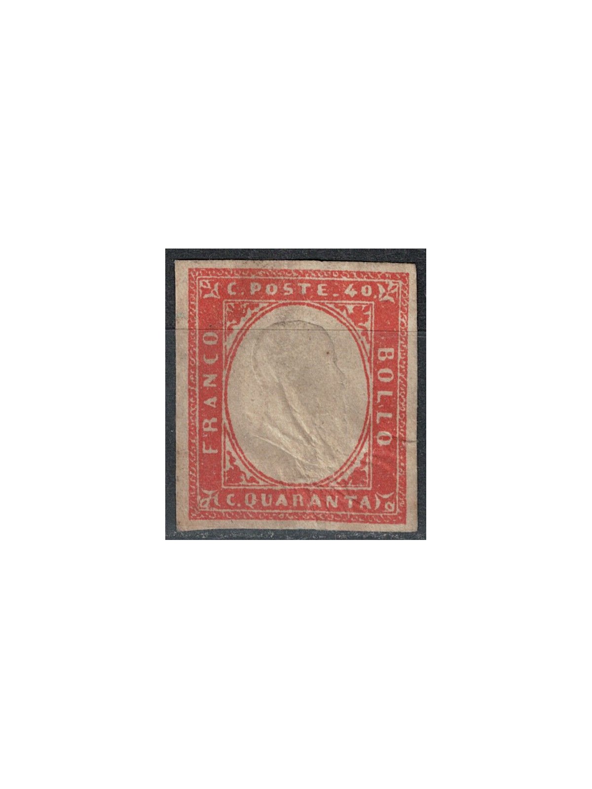 ITALIA REGNO 1861 Matraire (40c vermiglio) MNH**