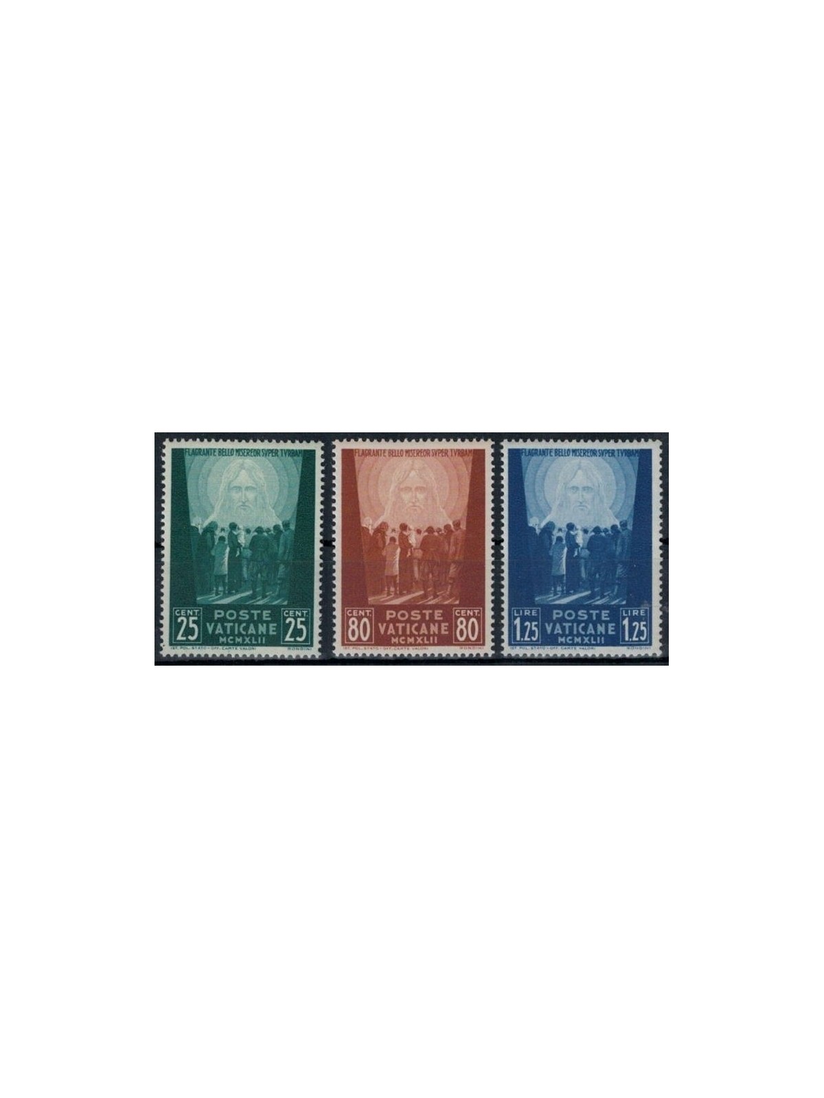 VATICAN 1942 Pro prisoners, 1st issue 3v MH*