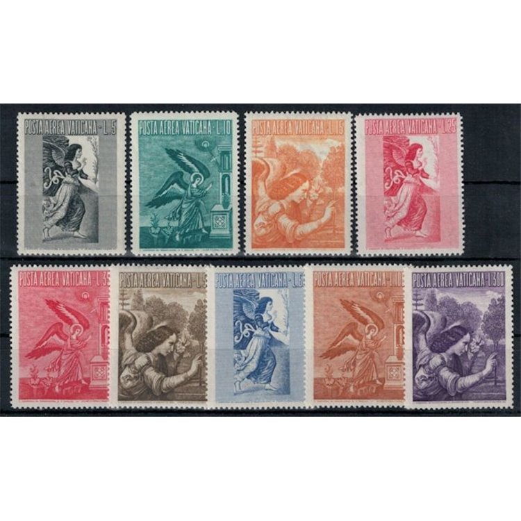 VATICAN 1956 Archangel Gabriel (airmail) 9v MH*