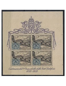 VATICAN 1952 Centenary of the s/s MH stamp*