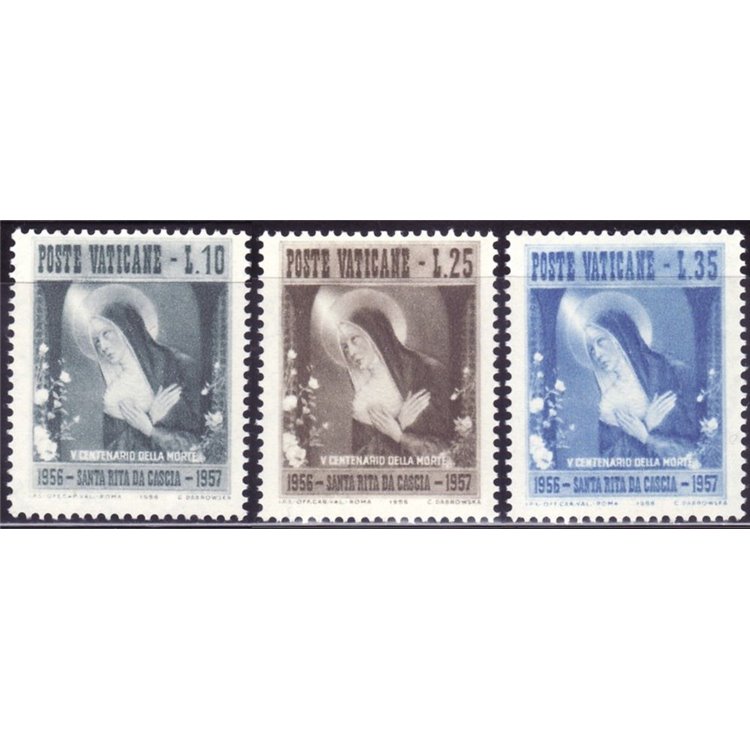 VATICANO 1956 Santa Rita da Cascia 3v MH*