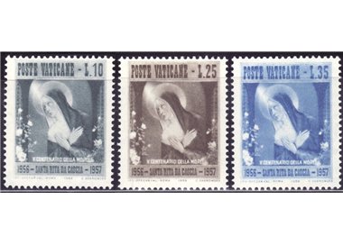 VATICANO 1956 Santa Rita da Cascia 3v MH*