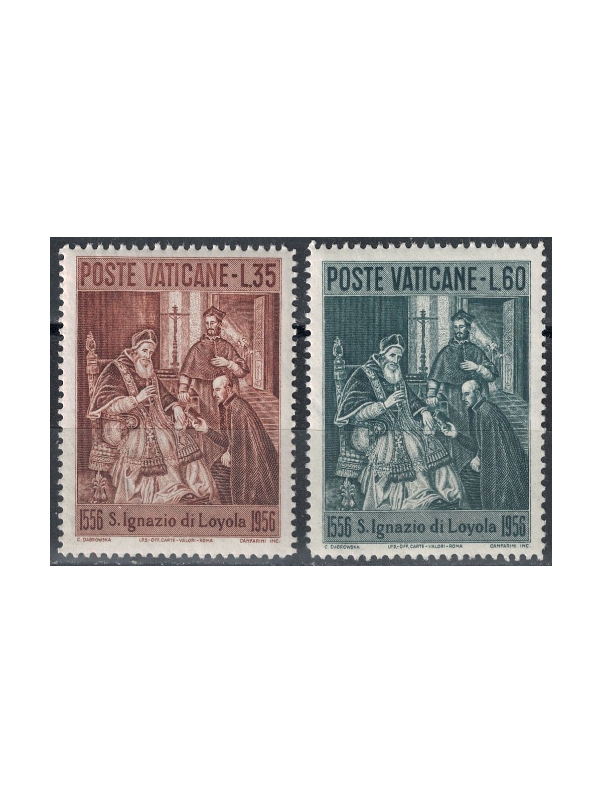 VATICAN 1956 Saint Ignatius of Loyola 2v MH*