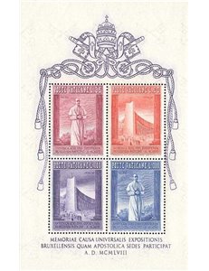 VATICAN 1958 Universal Exhibition of Brussels s/s MH*