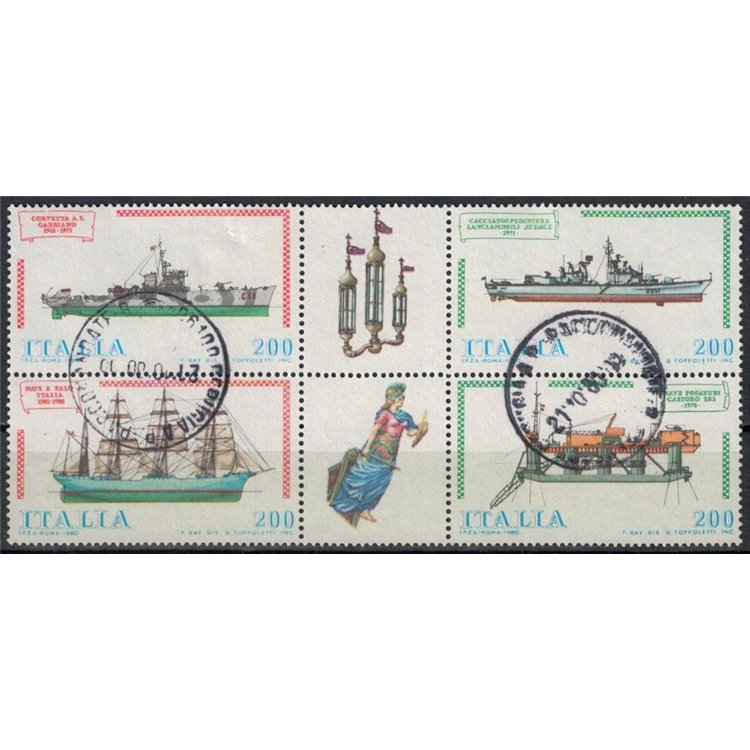 ITALIA 1980 Navi (blocco) 4v us