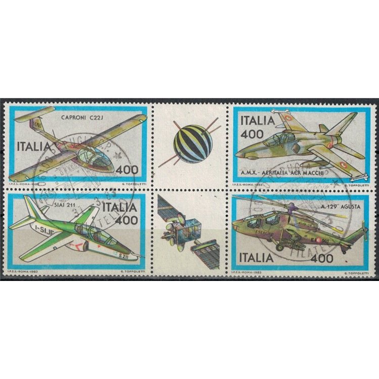 ITALY 1983 Aircraft (block) 4v us