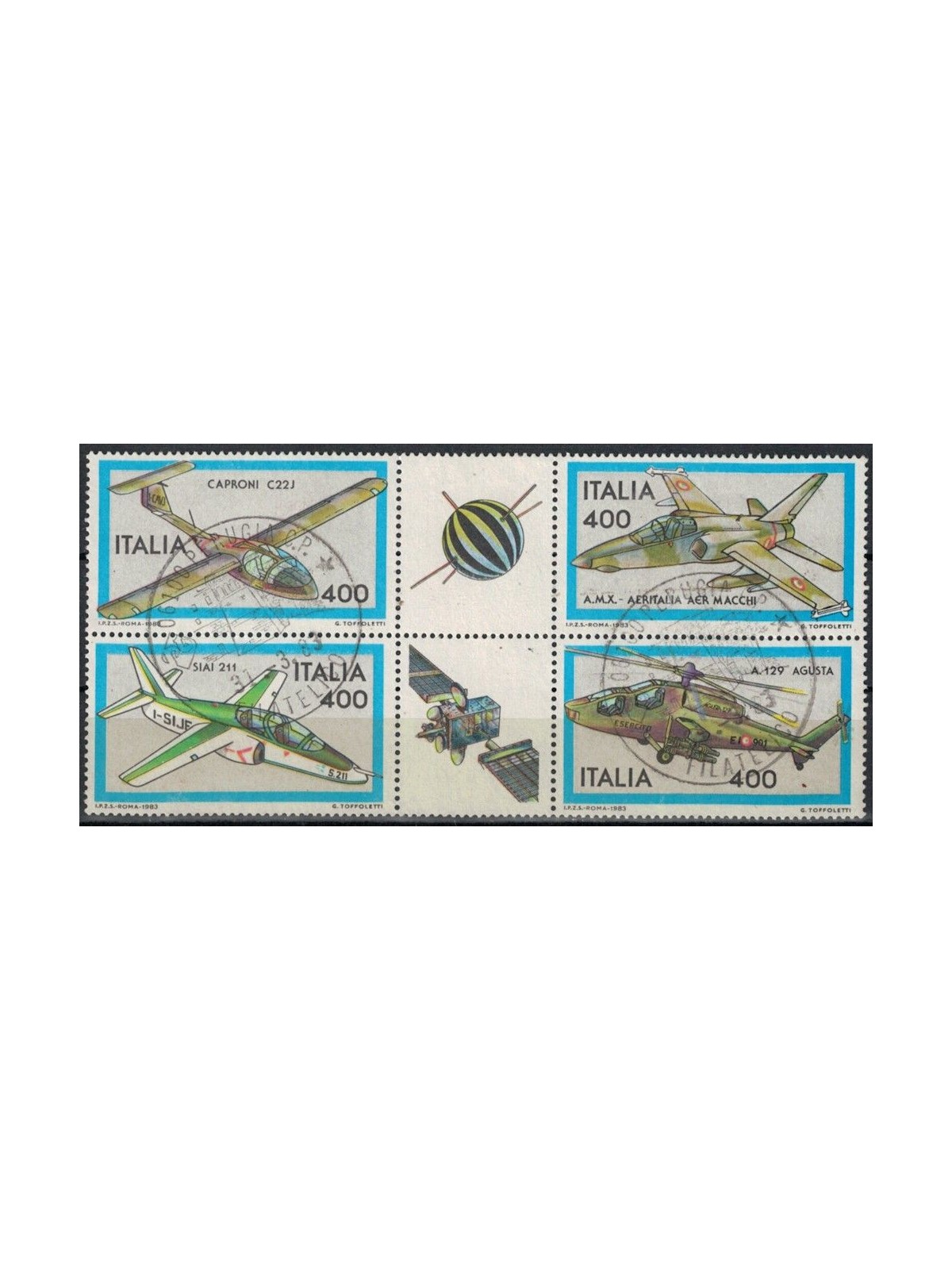 ITALY 1983 Aircraft (block) 4v us