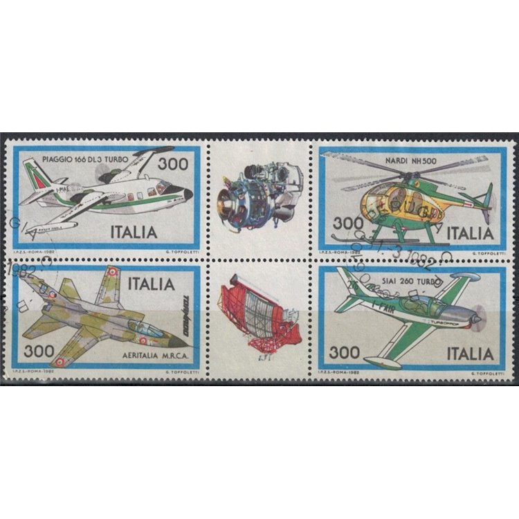ITALY 1982 Aircraft (block) 4v us