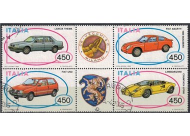 ITALY 1985 Cars (block) 4v us