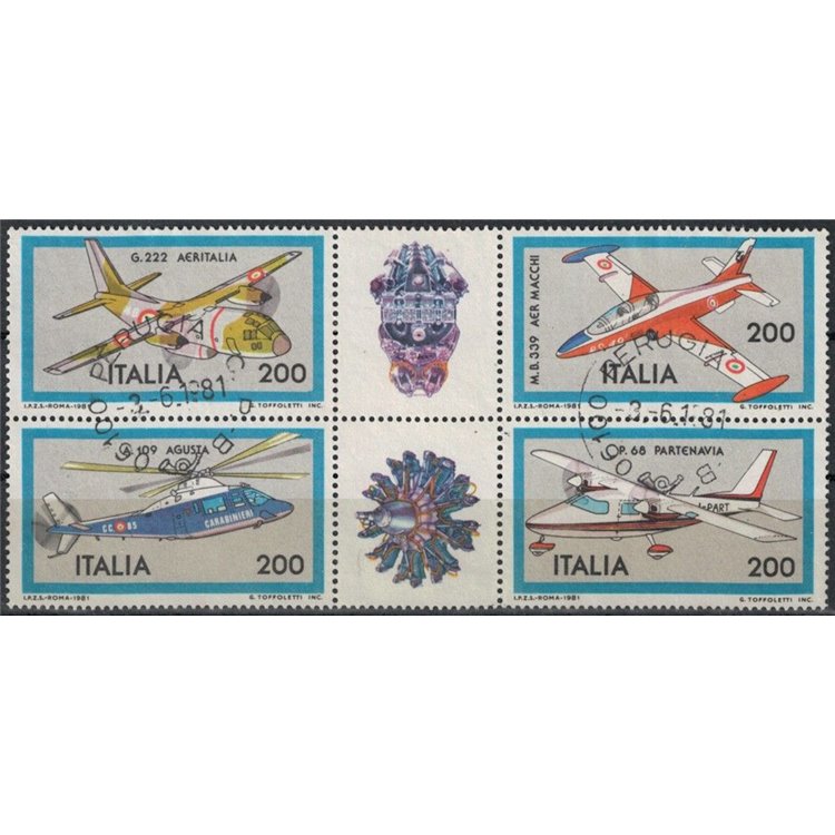 ITALY 1981 Aircraft (block) 4v us