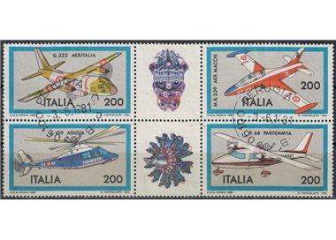 ITALIA 1981 Aerei (blocco) 4v us