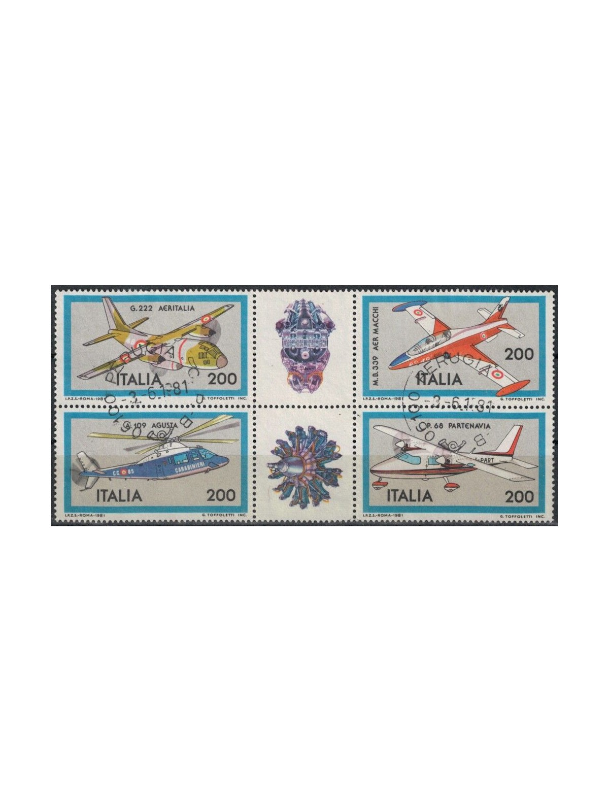 ITALY 1981 Aircraft (block) 4v us