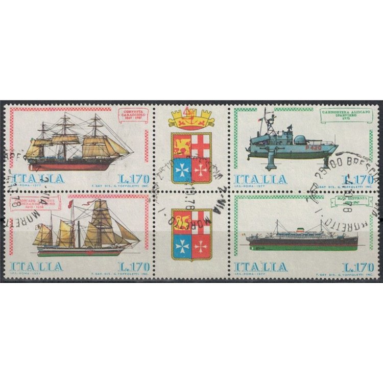 ITALY 1977 Ships (block) 4v us