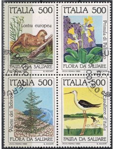 ITALY 1985 Flora and fauna to be saved (block) 4v us