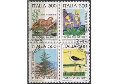 ITALY 1985 Flora and fauna to be saved (block) 4v us