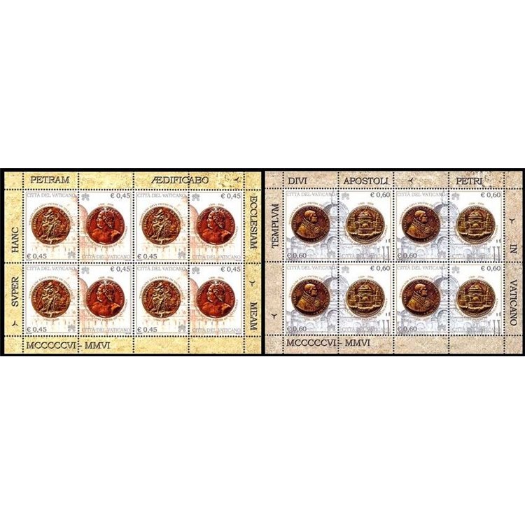 VATICANO 2006 Ristrutturazione di San Pietro 2 BF MNH**