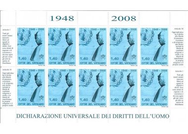 VATICANO 2008 Visita del Papa all'ONU MF MNH**