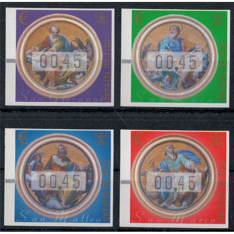 VATICAN 2002 Automatic 0.45 (silk threads) 4v MNH**