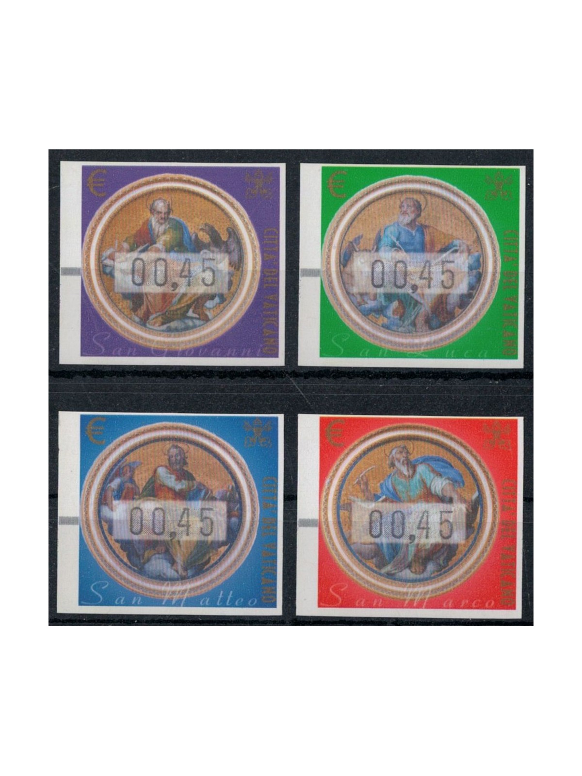 VATICAN 2002 Automatic 0.45 (silk threads) 4v MNH**