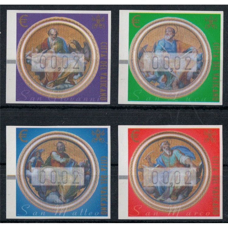 VATICAN 2002 Automatic 0.02 (silk threads) 4v MNH**
