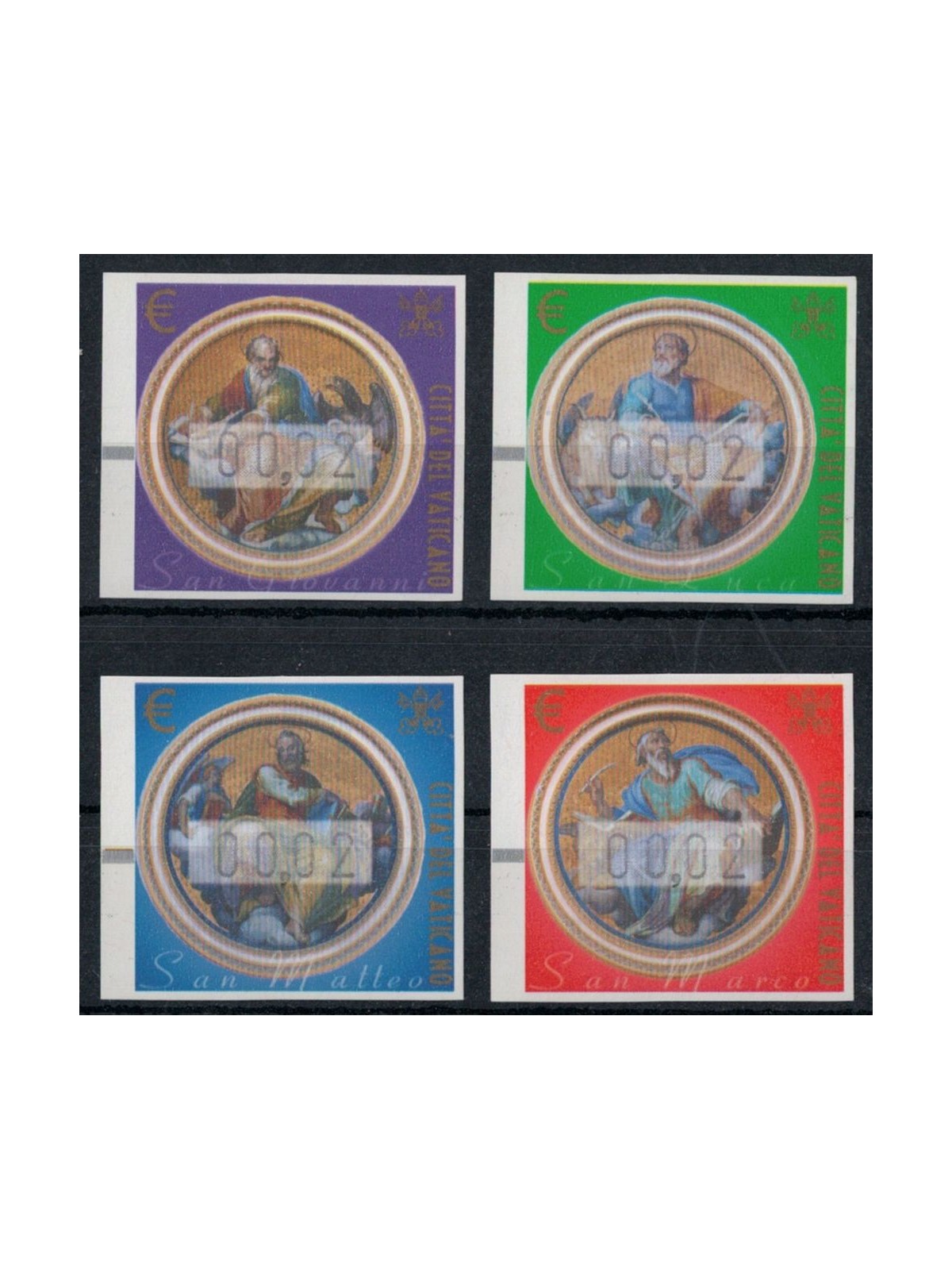 VATICAN 2002 Automatic 0.02 (silk threads) 4v MNH**