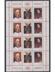 VATICANO 2012 Archivio Segreto Vaticano MF MNH**