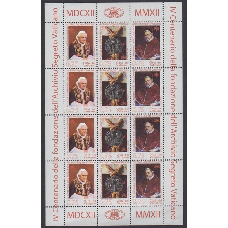 VATICAN 2012 Vatican Secret Archives m/s MNH**