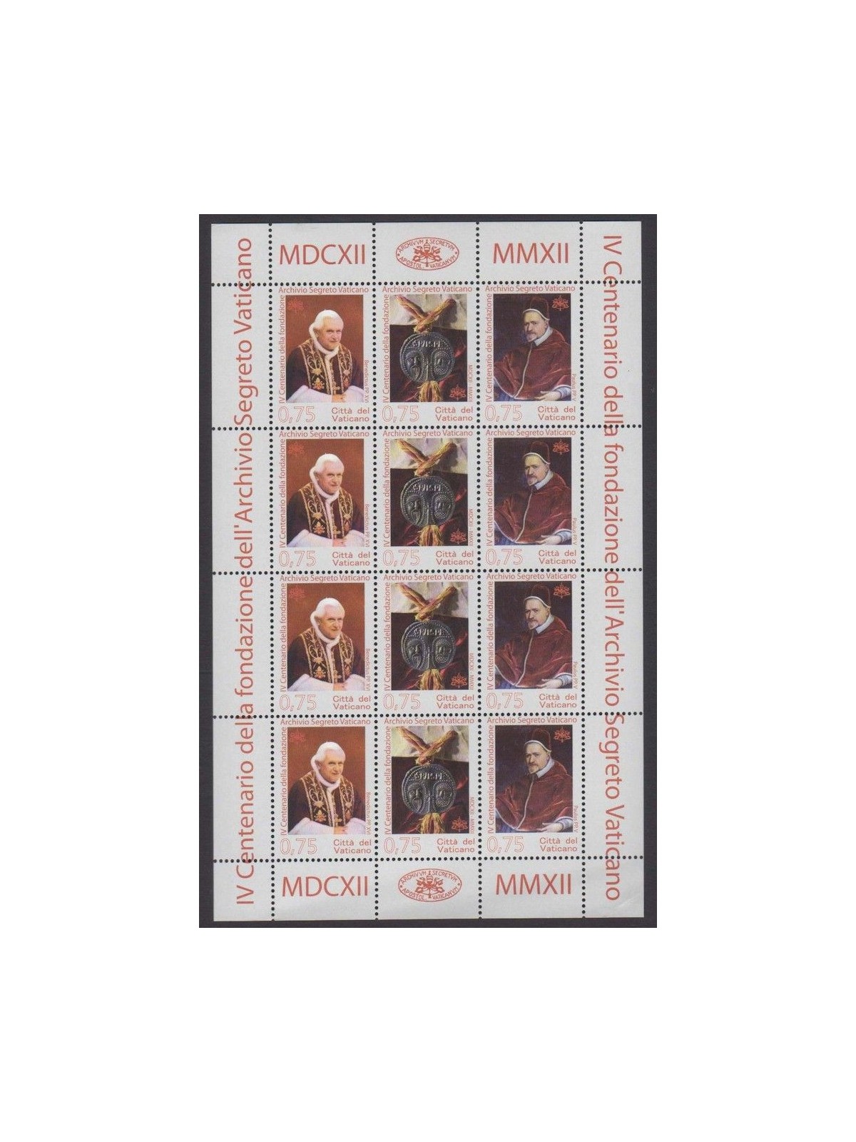 VATICAN 2012 Vatican Secret Archives m/s MNH**