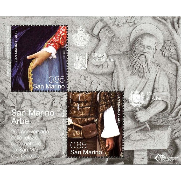 SAN MARINO 2012 Relations between San Marino and Croatia s/s MNH**