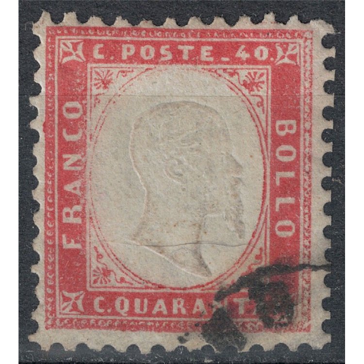 ITALY KINGDOM 1862 Vittorio Emanuele II 40c carmine us