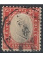 ITALIA REGNO 1862 Vittorio Emanuele II 40c carminio us
