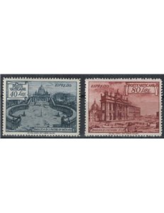 VATICAN 1949 Roman Basilicas, expressed 2v MH*
