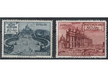VATICANO 1949 Basiliche Romane, espressi 2v MH*