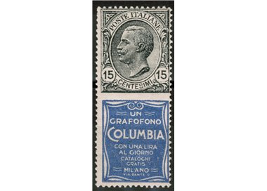 ITALIA REGNO 1924-25 Pubblicitari 15c (Columbia) MNH**