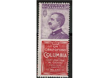 ITALY KINGDOM 1924-25 Advertising 50c (Columbia) MNH**