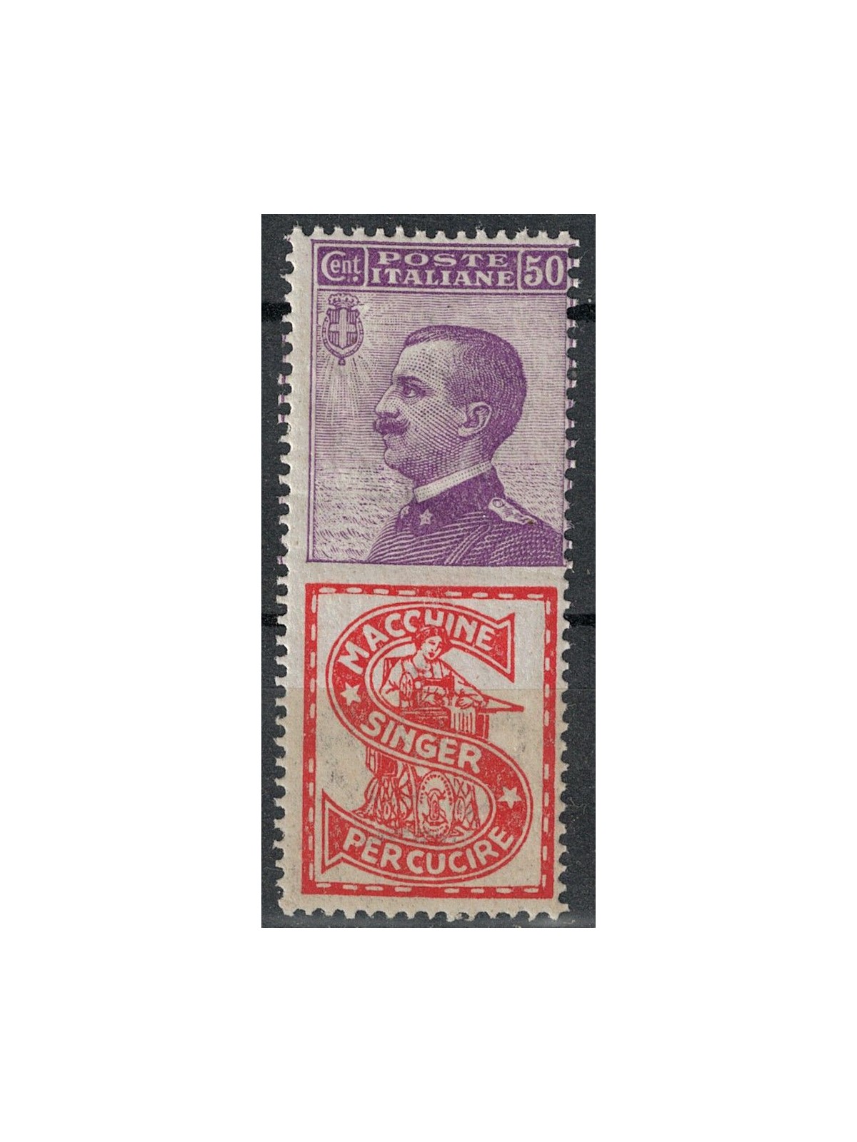 ITALY KINGDOM 1924-25 Advertising 50c (Singer) MNH**