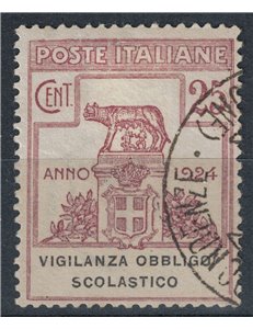 ITALY KINGDOM 1924 Semi-State Bodies, Supervision of Compulsory Education us ©