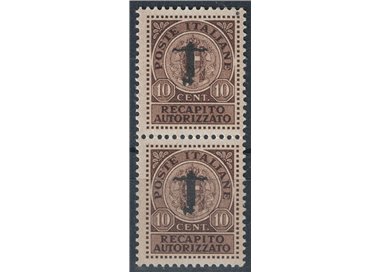 ITALY RSI 1944 Variety Authorized delivery, overprint upside down 2v MNH** ©