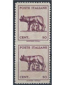 ITALY LIEUTENANCY 1944 Capitoline Wolf Variety (nd in the center) 2v MNH** ©