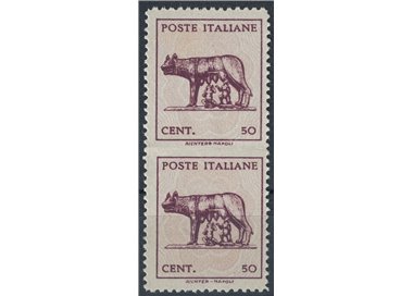 ITALY LIEUTENANCY 1944 Capitoline Wolf Variety (nd in the center) 2v MNH** ©