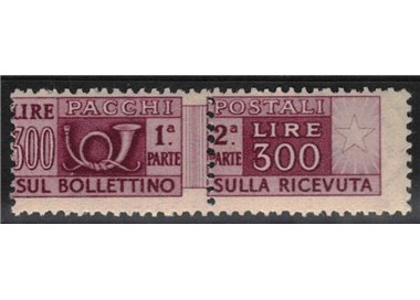 ITALY 1946-51 Postal parcels 300 £ lilac brown MNH** ©