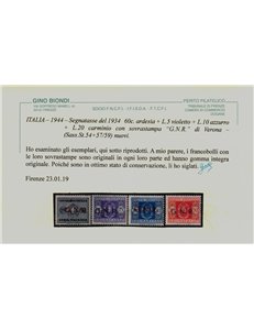 ITALIA RSI 1943 Segnatasse GNR (Verona) 13v MNH** ©