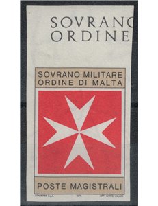 SMOM 1975 Varietà segnatasse, 25gr Croce di Malta senza soprastampa MNH**